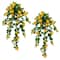 41" UV Resistant Artificial Hibiscus Hanging Plants, 2ct.